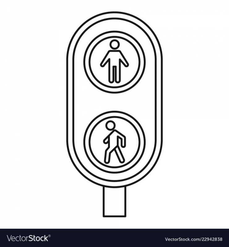 Светофор заготовка для аппликации