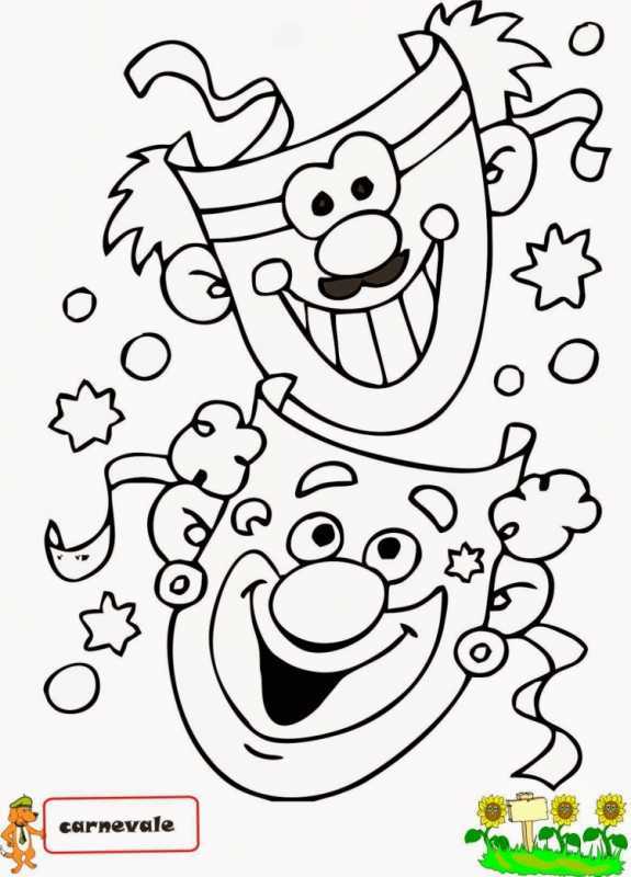 Карнавал раскраска для детей