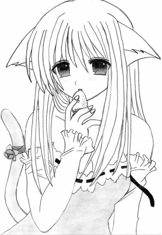 Раскраски для девочек аниме