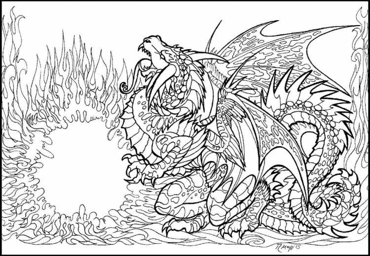 Раскраска дракончик