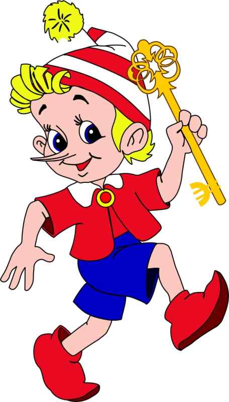 Буратино рисунок легкий