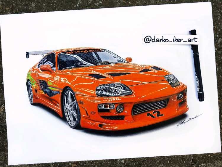 Раскраска Toyota Supra a80