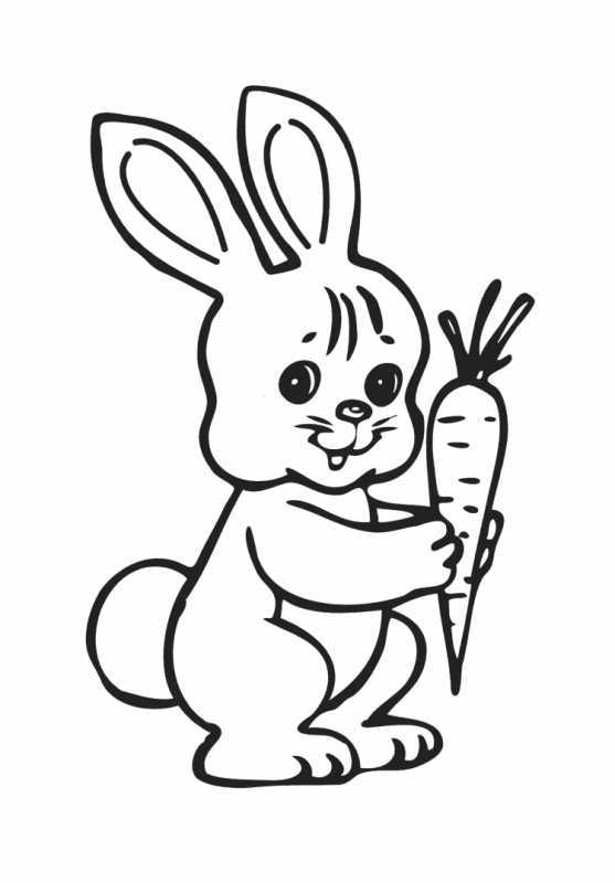 Новогодний зайчик раскраска