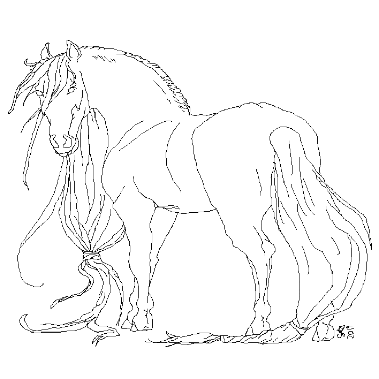 Раскраска. Лошади