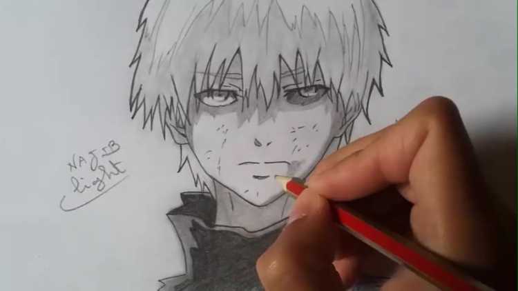 Канеки Кен рисунок