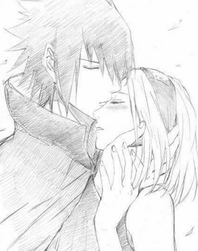 Саске и Сакура набросок