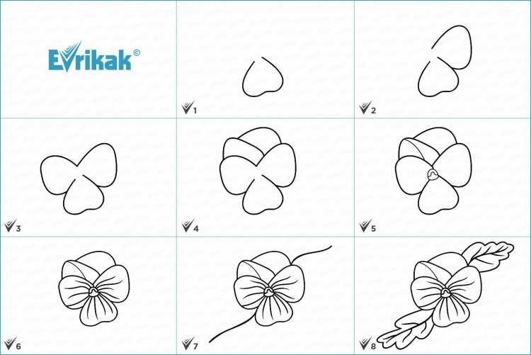 Цветок для раскрашивания детям