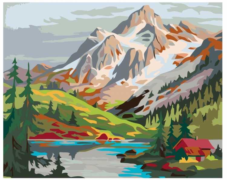 Рисование горного пейзажа