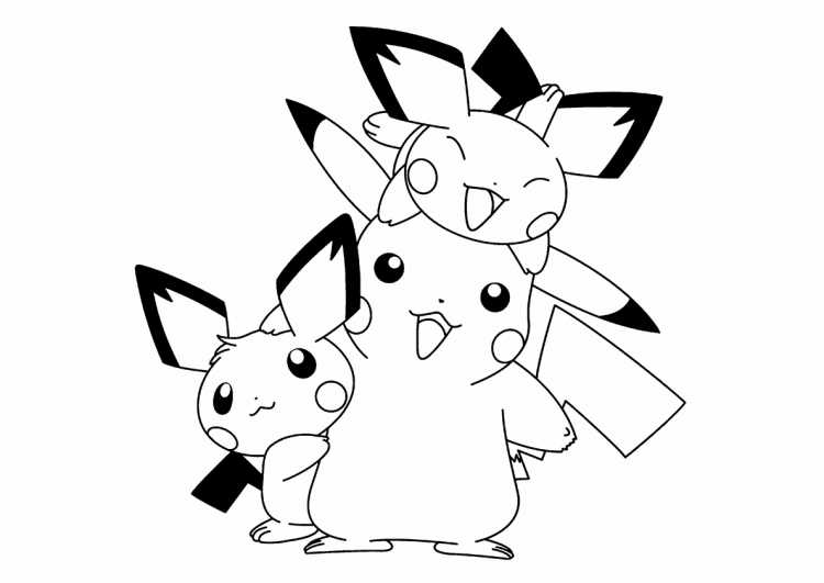 Аниме раскраски в стиле Пикачу