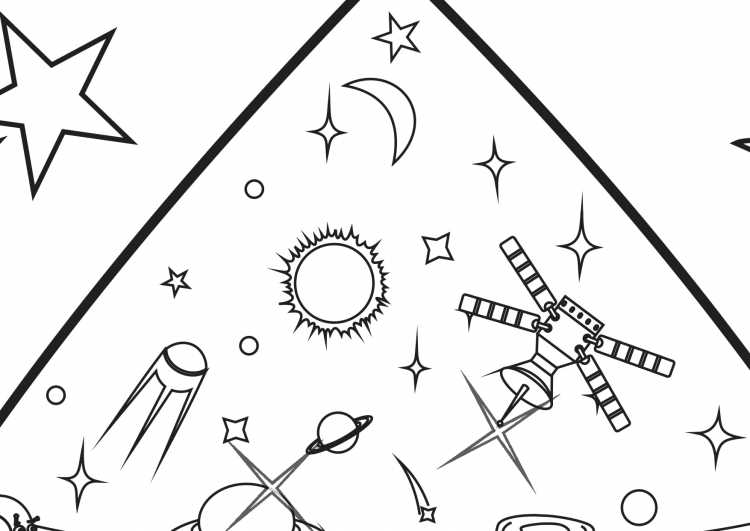 Раскраски ко Дню космонавтики