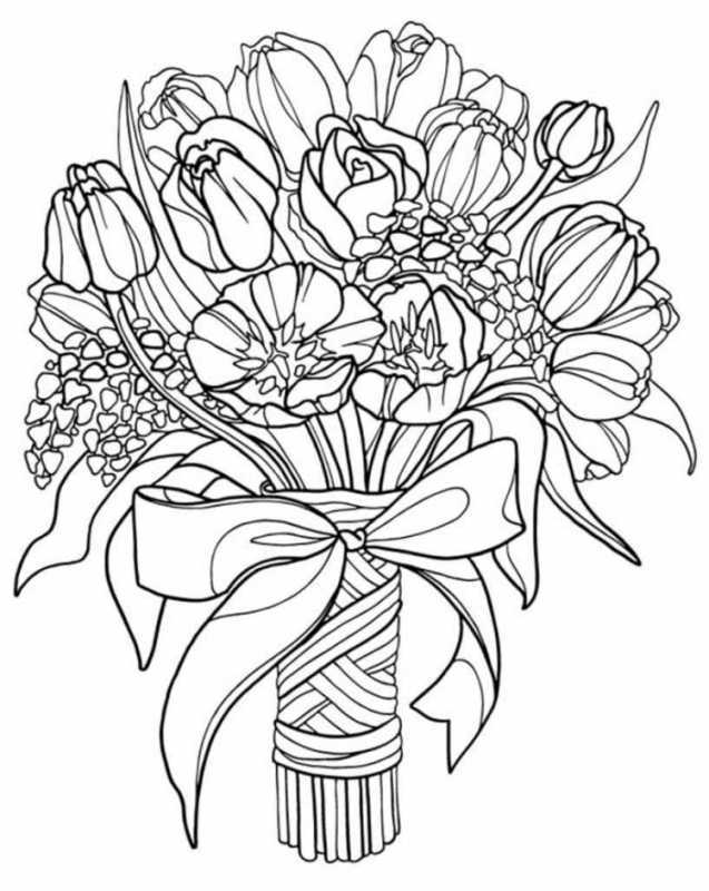 Цветы. Раскраска