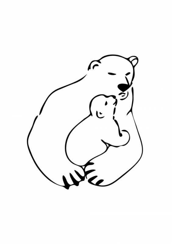 Бурый медведь раскраска для детей