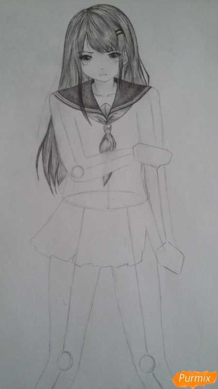 Хатсуне Мику раскраска в полный рост