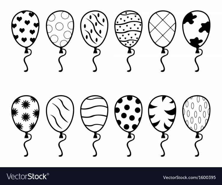 Девочка с шариками раскраска для детей