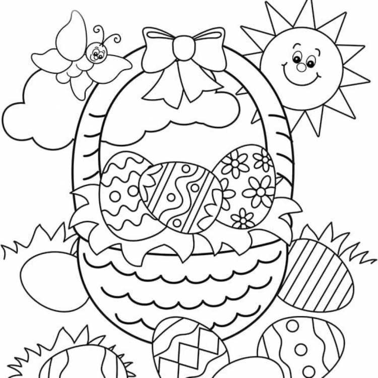 Раскраска Пасха для детей