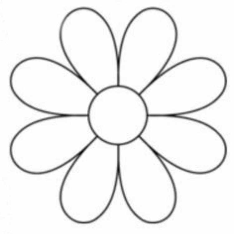 Трафарет цветов для раскрашивания