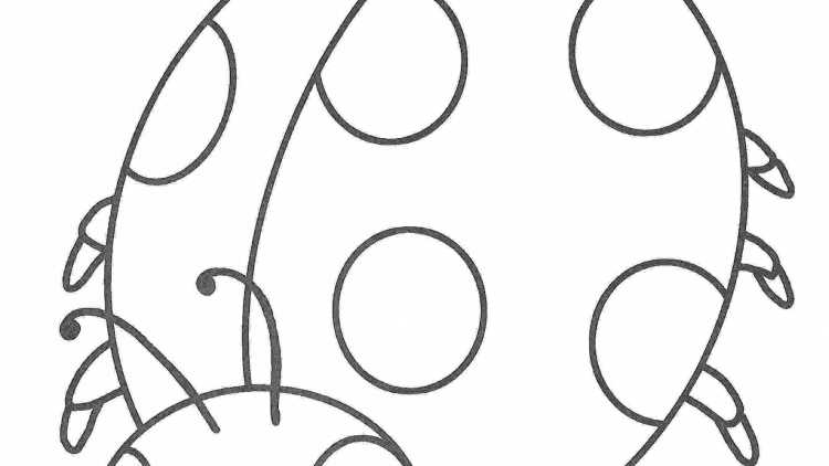 Божья коровка раскраска для детей