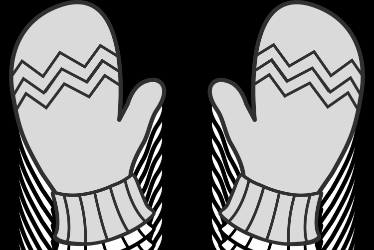 Раскраска рукавички с орнаментом