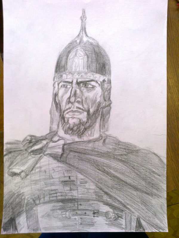 Александр Невский портрет рисунок