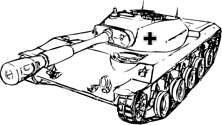 Раскраска немецкий танк