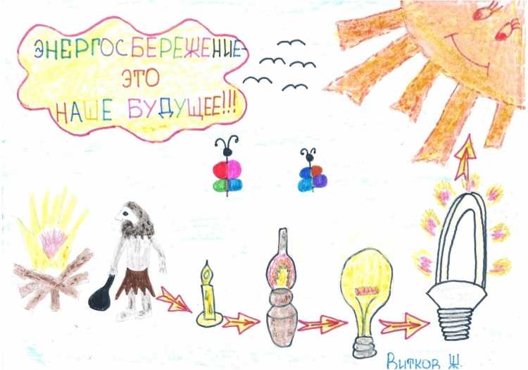 Лампочка энергосбережения для детей