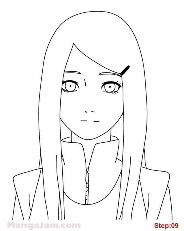 Кушина Узумаки срисование