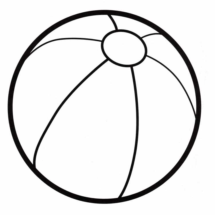 Мяч раскраска для детей