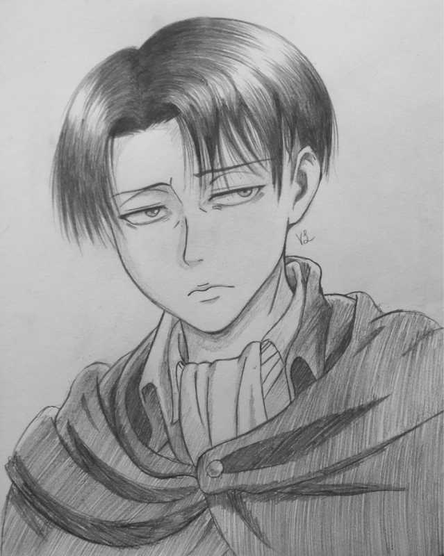 Атака титанов Леви для срисовки