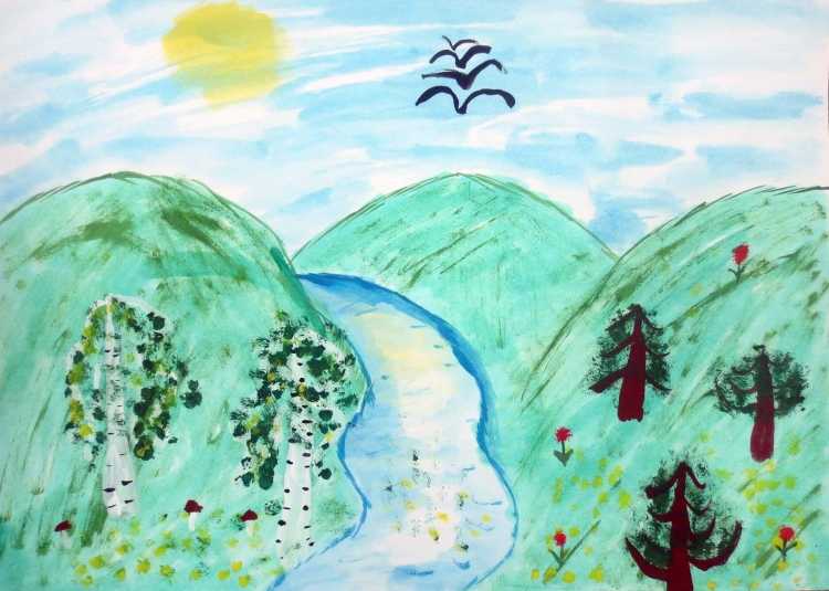 Пейзажи родного края рисунки на конкурс