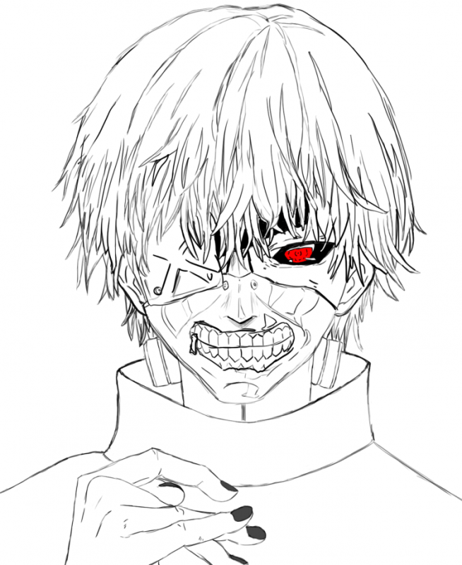 Токийский гуль карандашом Джузо