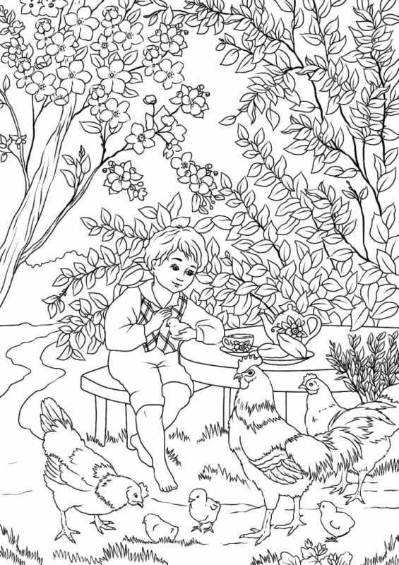 Раскраска. Весна