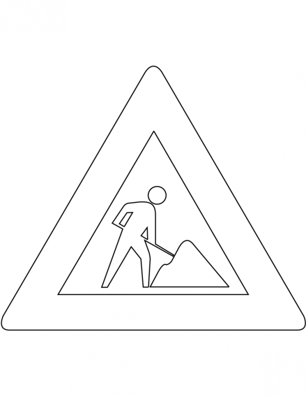 Пешеходный знак раскраска