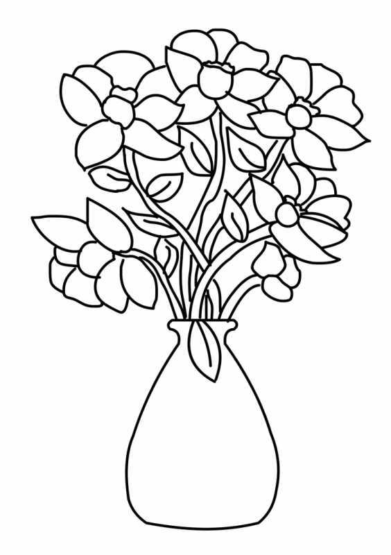 Букет раскраска