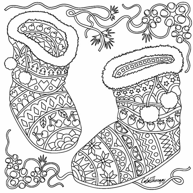 Новогодние раскраски антистресс