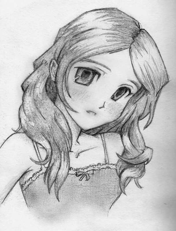 Аниме рисунки для срисовывания карандашом