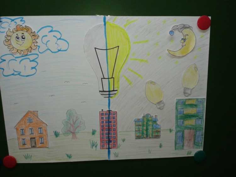 Рисунок на тему электросбережения