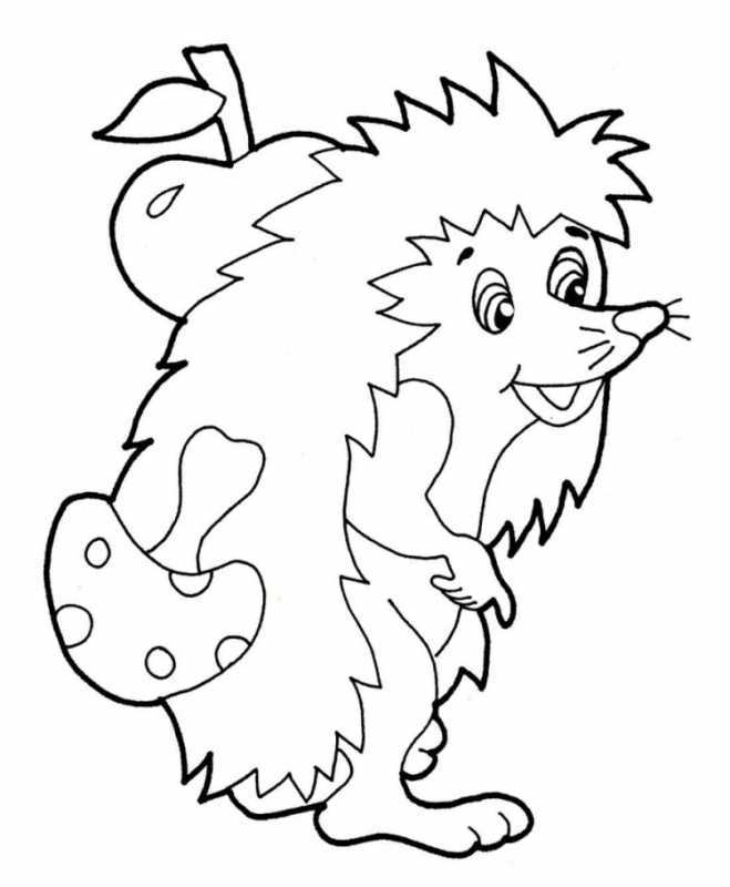 Пришвин еж раскраска