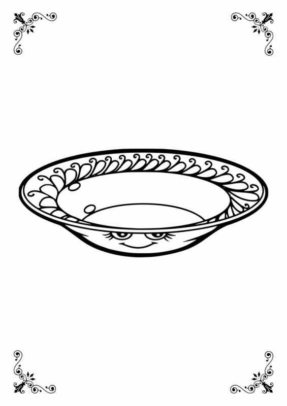 Тарелка раскраска