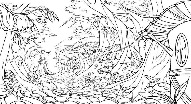 Раскраски природа сложные