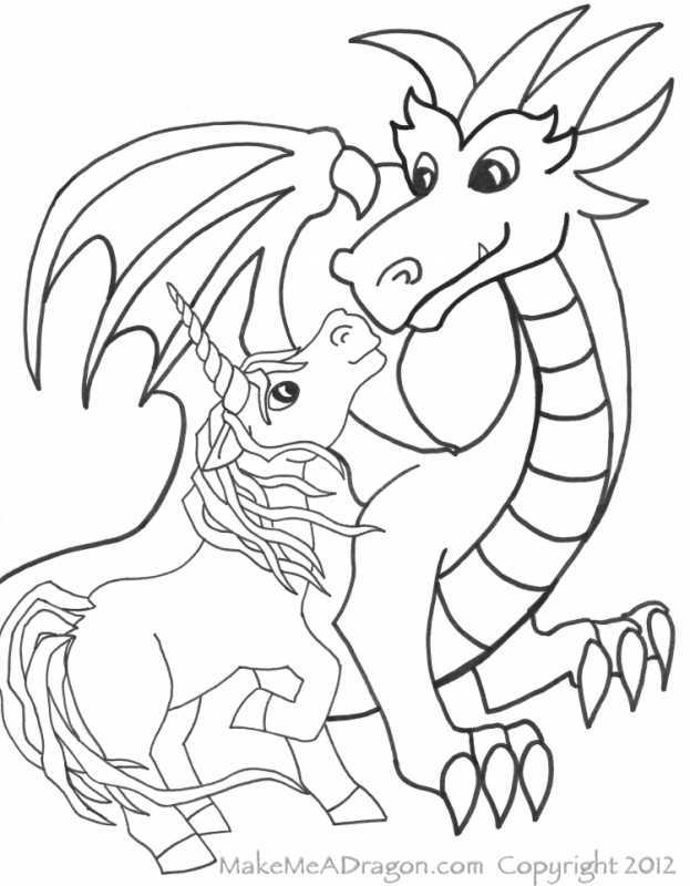 Веселые драконы раскраска