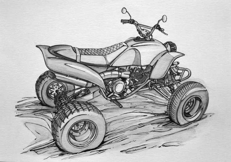 Квадроцикл карандашом