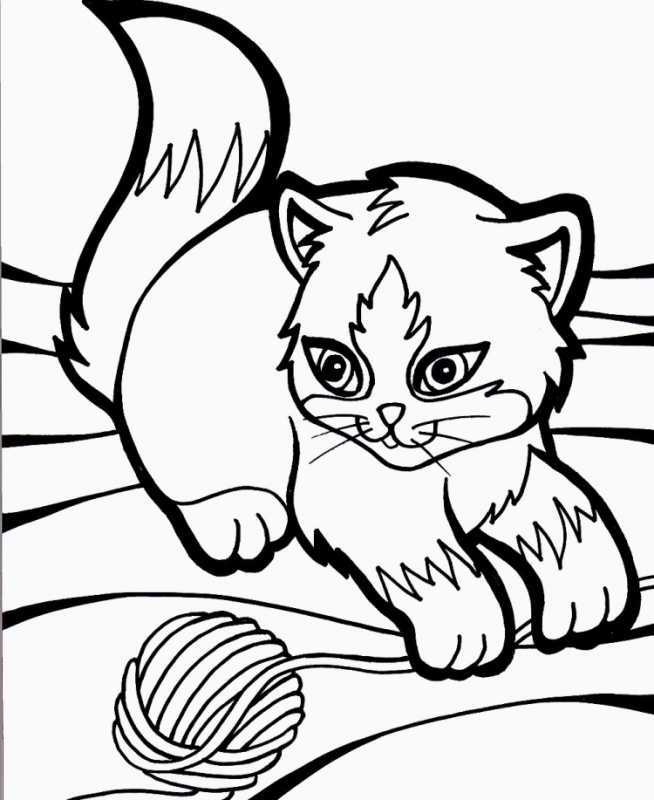 Кошки. Раскраска