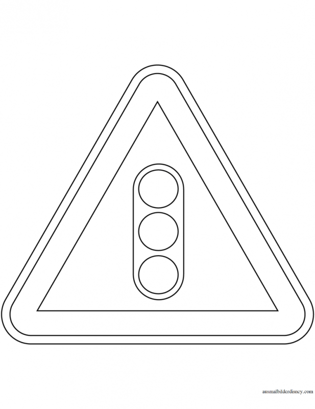 Пешеходный знак раскраска