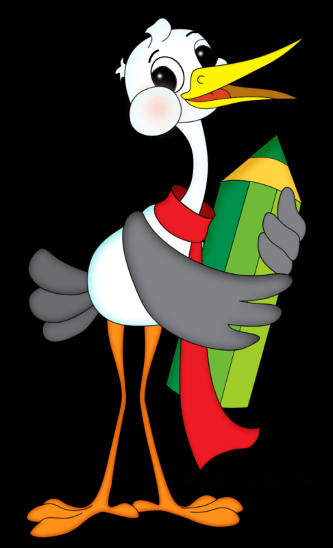 Аист несет ребенка вектор