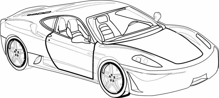 Разукрашки машинки Феррари