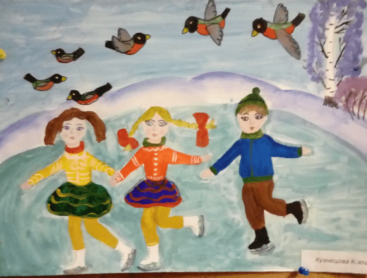 Зимняя раскраска