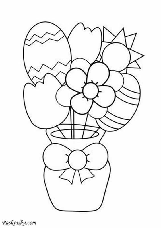 Раскраска Пасха для детей