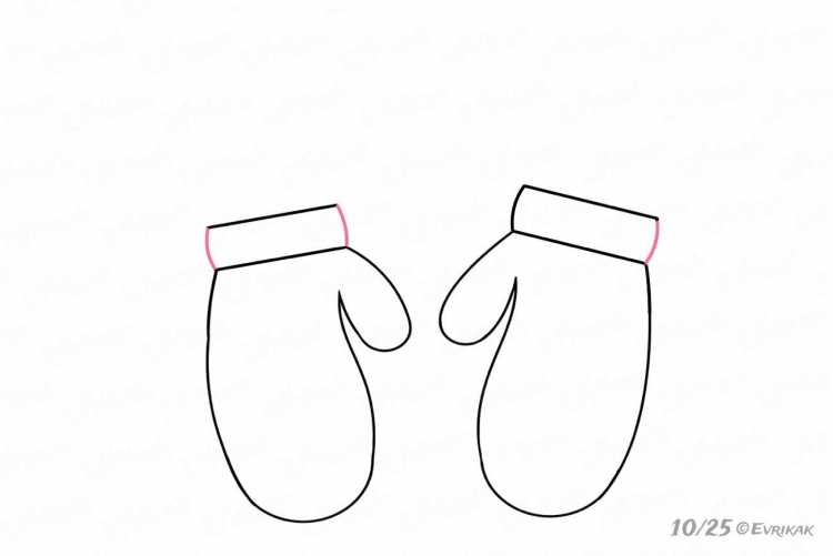 Рисование варежки