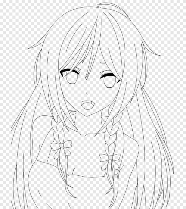 Аниме волосы девушек для раскрашивания