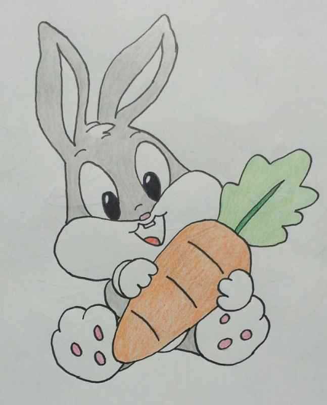 Зайчик рисунок карандашом
